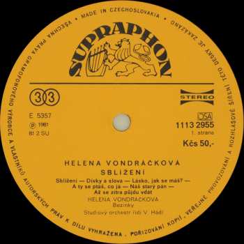 LP Helena Vondráčková: Sblížení