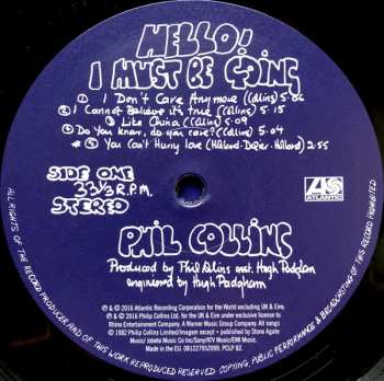 LP Phil Collins: Hello, I Must Be Going!