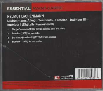 CD Helmut Lachenmann: Allegro Sostenuto / Pression / Intérieur III / Intérieur I