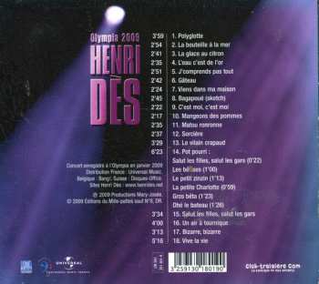CD Henri Des: Olympia 2009 DIGI