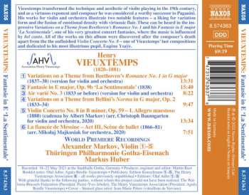 CD Henri Vieuxtemps: Fantasie In E 'La Sentimentale'