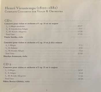 3CD/Set di cofanetti Henri Vieuxtemps: Complete Violin Concertos