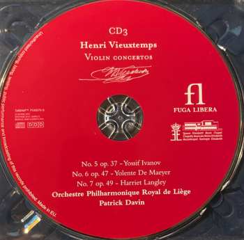 3CD/Set di cofanetti Henri Vieuxtemps: Complete Violin Concertos