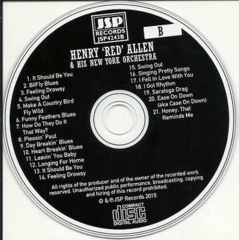 2CD Henry "Red" Allen And His Orchestra: 1929-1930