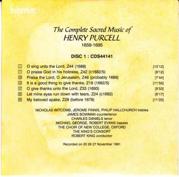 11CD/Set di cofanetti Henry Purcell: The Complete Sacred Music Of Henry Purcell