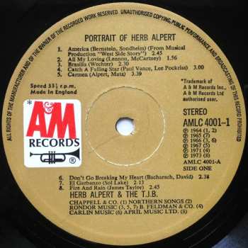 2LP Herb Alpert & The Tijuana Brass: Portrait Of Herb Alpert