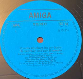LP Instrumentalgruppe Herbert Roth: Von Der Wartburg Bis Zur Saale