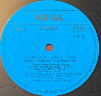 LP Instrumentalgruppe Herbert Roth: Von Der Wartburg Bis Zur Saale