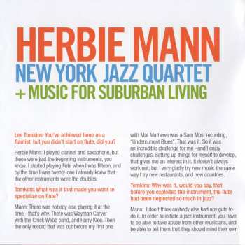 CD Herbie Mann: New York Jazz Quartet + Music For Suburban Living