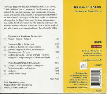 CD Herman D. Koppel: Orchestral Works Vol. 4