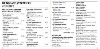 CD Hildegard Von Bingen: Canticles Of Ecstasy