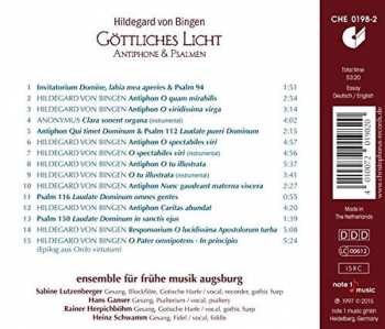 CD Hildegard Von Bingen: Göttliches Licht: Antiphone & Psalmen