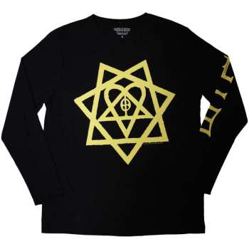 Merce HIM: Him Unisex Long Sleeve T-shirt: Heartagram Honeycomb (sleeve Print) (small) S