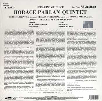 LP Horace Parlan Quintet: Speakin' My Piece