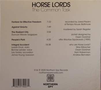 CD Horse Lords: The Common Task