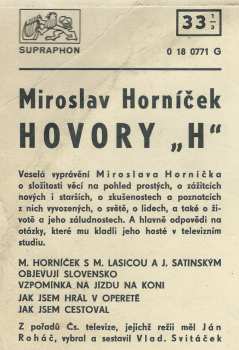 LP Miroslav Horníček: Hovory "H"