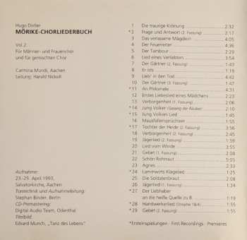 CD Hugo Distler: Mörike - Chorliederbuch Vol. 2 Für Gemischten Chor
