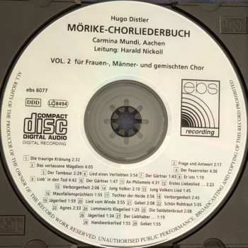 CD Hugo Distler: Mörike - Chorliederbuch Vol. 2 Für Gemischten Chor