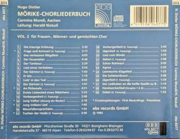 CD Hugo Distler: Mörike - Chorliederbuch Vol. 2 Für Gemischten Chor