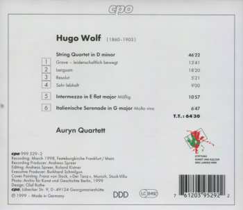 CD Hugo Wolf: String Quartet / Italienische Serenade / Intermezzo
