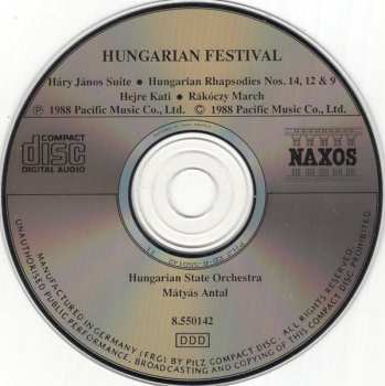 CD Mátyás Antal: Hungarian Festival