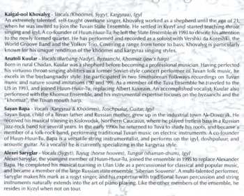 CD Huun-Huur-Tu: Spirits From Tuva