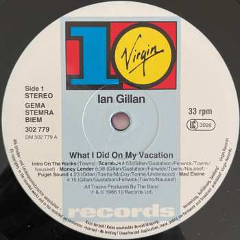 2LP Ian Gillan: What I Did On My Vacation