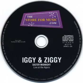 CD Iggy Pop: Sister Midnight - Live At The Agora