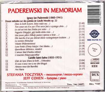 CD Ignacy Jan Paderewski: Paderewski In Memoriam