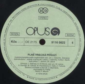 2LP Milan Lasica: Plné Vrecká Peňazí
