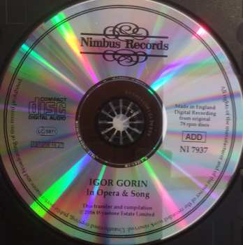 CD Igor Gorin: In Opera & Song