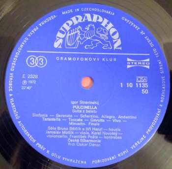 LP The Czech Philharmonic Orchestra: Pulcinella / Orfeus - Suity Z Baletů