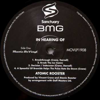 LP Atomic Rooster: In Hearing Of