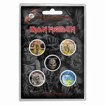 Merch Iron Maiden: Set Spillette The Faces Of Eddie 