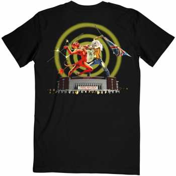 Merce Iron Maiden: Iron Maiden Unisex T-shirt: Beast Over Hammersmith Eddie & Devil (back Print) (small) S