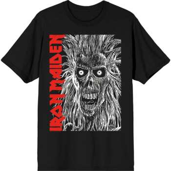 Merch Iron Maiden: Maglietta Eponymous Face Red Logo Iron Maiden