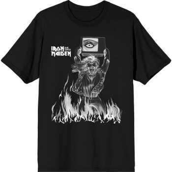Merch Iron Maiden: Maglietta Est. 1975 Holy Smoke Flames Crop