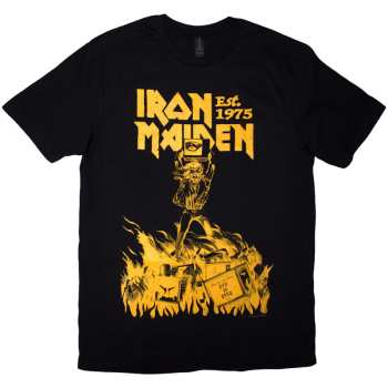 Merch Iron Maiden: Maglietta Est. 1975 Holy Smoke Jumbo Yellow