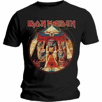 Merch Iron Maiden: Maglietta Powerslave Lightning Circle 