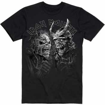Merch Iron Maiden: Maglietta Senjutsu Large Grayscale Heads