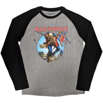 Merce Iron Maiden: Iron Maiden Unisex Raglan T-shirt: Trooper Burst (small) S