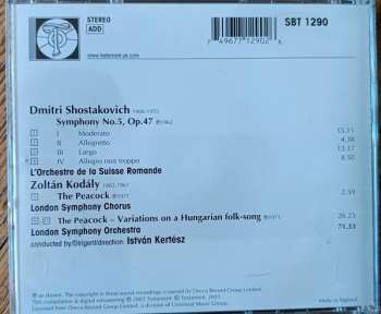 CD Dmitri Shostakovich: István Kertész Conducts Shostakovich:Symphony No.5, Kodály Peacock Variations 
