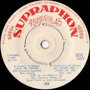 Album Ivo Robić: Love Me Tender / All Alone Am I // Una Lacrima Sul Viso / Uno Per Tutte