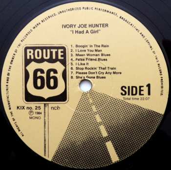 LP Ivory Joe Hunter: I Had A Girl