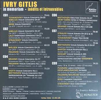 9CD/Set di cofanetti Ivry Gitlis: In Memoriam / Inédits Et Introuvables