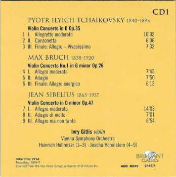 3CD/Set di cofanetti Ivry Gitlis: The Art Of Ivry Gitlis Violin Concertos