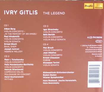 4CD/Set di cofanetti Ivry Gitlis: The Legend