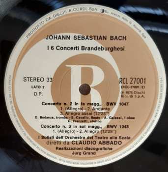2LP/Set di cofanetti Johann Sebastian Bach: I 6 Concerti Brandeburghesi