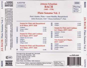 CD Johann Sebastian Bach: Flute Sonatas Vol. 2