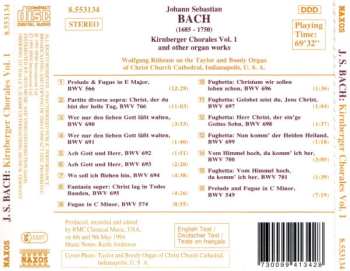 CD Johann Sebastian Bach: Kirnberger Chorales Vol. 1 And Other Organ Works